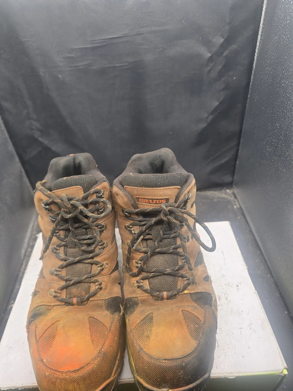 Brazos Men's Brown Lace-Up Work Boots
